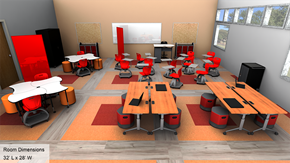 Middle/High School Blended Learning Classroom - Overall View